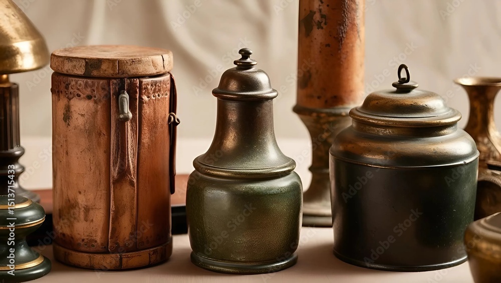 collection of vases and metal antiques of historical and artistic value collection of vases and metal antiques of historical and artistic value
