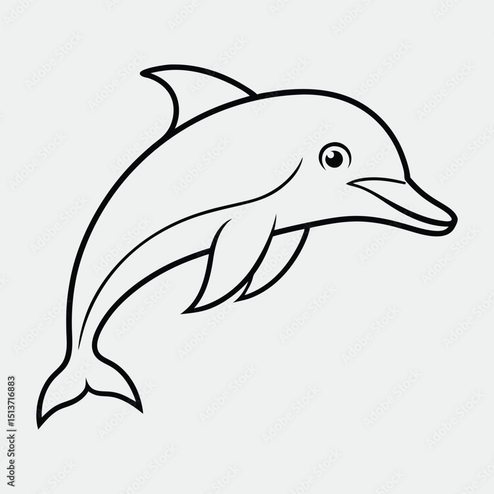 Fototapeta premium dolphin isolated on white