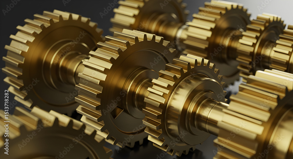 Golden Gear Mechanism - Interlocking Gears Golden Gear Mechanism - Interlocking Gears