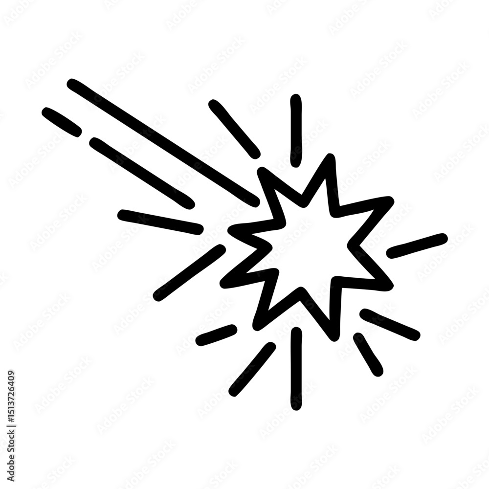 Classic burst with trailing spikes icon on transparent background for web and graphic design Classic burst with trailing spikes icon on transparent background for web and graphic design