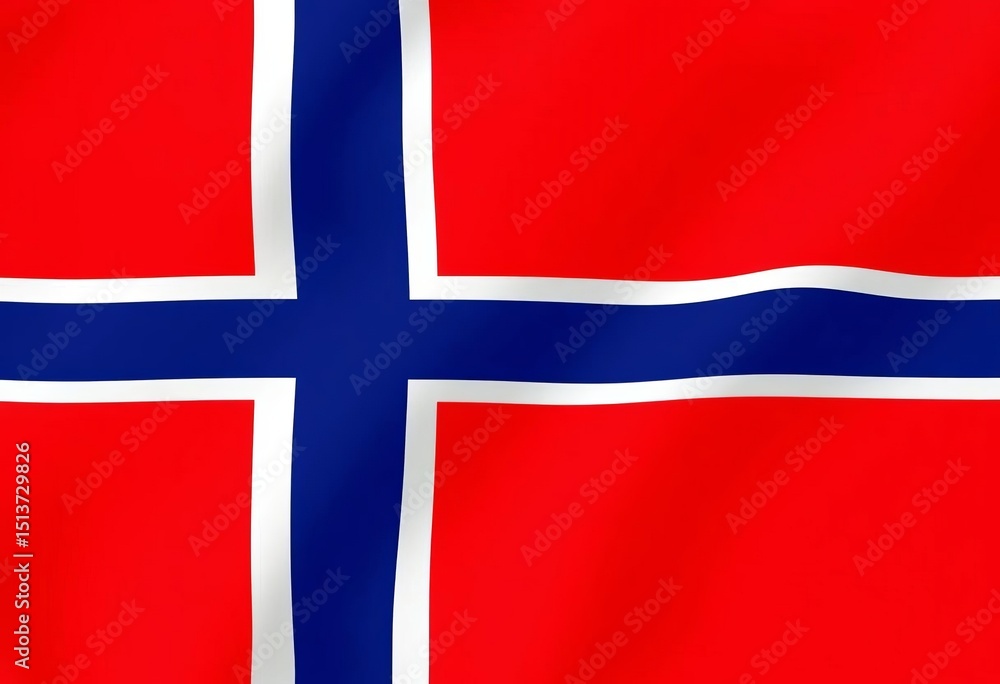 Obraz premium Vector illustration of a Norwegian flag background, suitable for various design projects, design, simple
