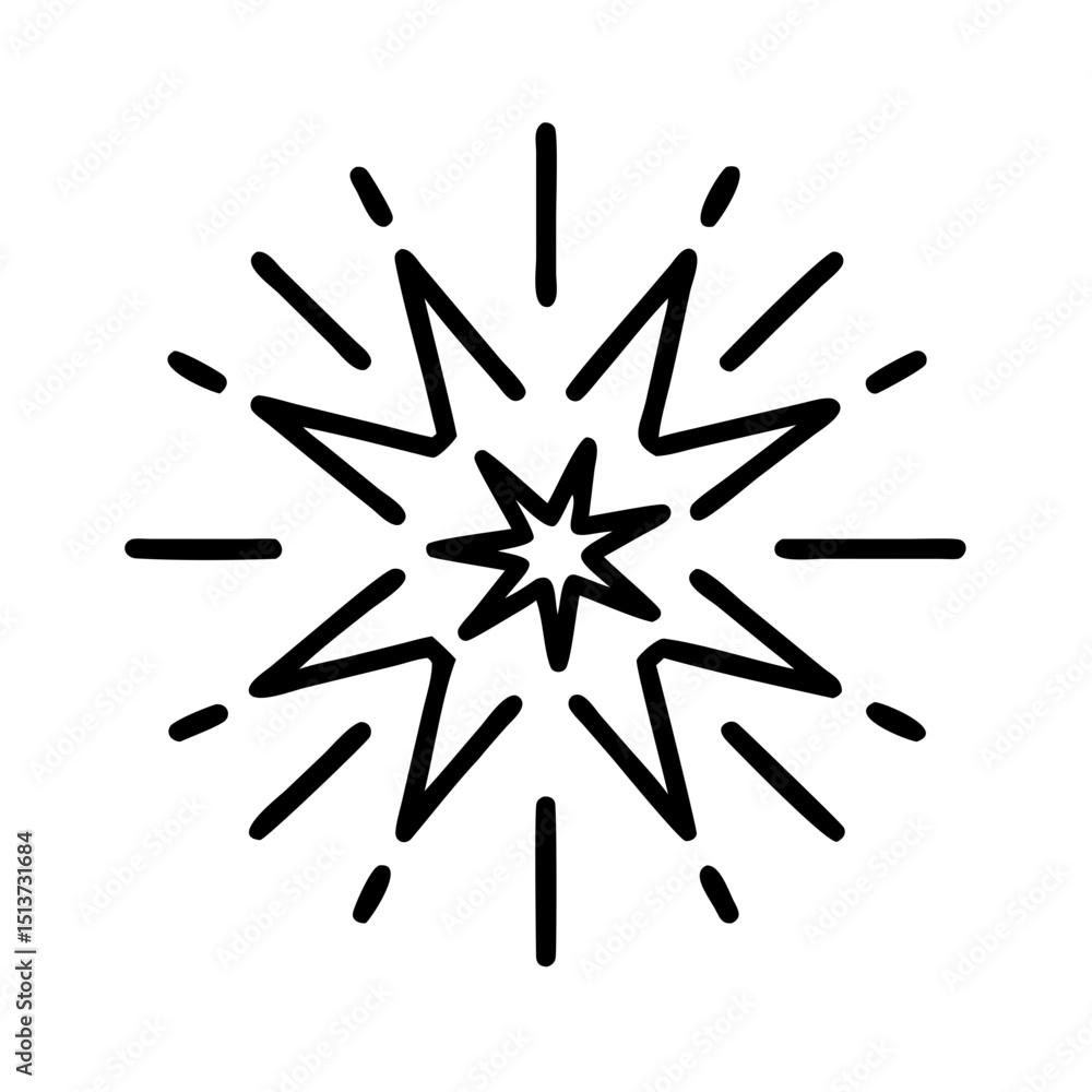 Multi point dramatic burst icon on transparent background for web and graphic design Multi point dramatic burst icon on transparent background for web and graphic design