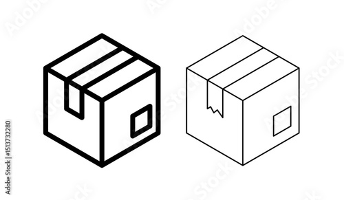 Foto Cardboard box icon