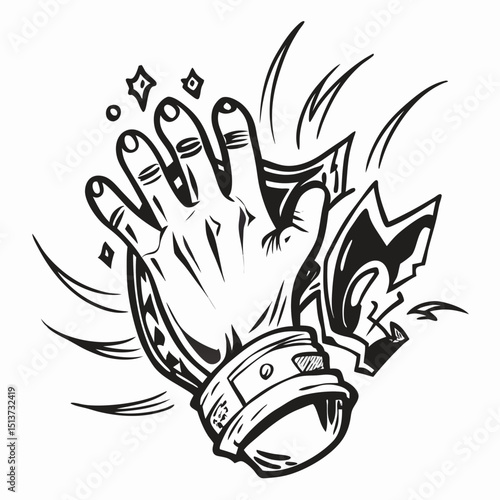 hand drawn vector illustration of an electric lamp