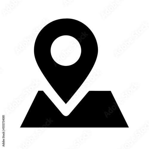 Free Download Black vector of a location pin and map icon silhouette
 - GFXLoad