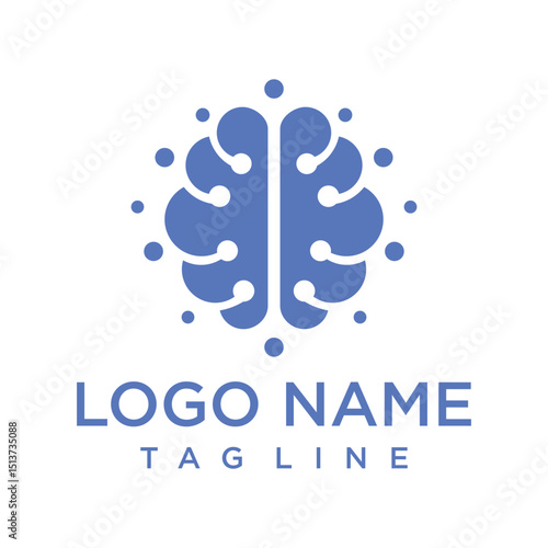 Creative brain icon representing knowledge, thinking, and tech innovation. Great for digital brands, AI, or education use.