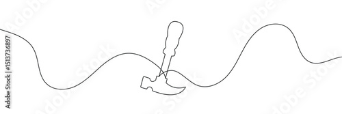 Continuous editable line drawing of hummer. Single line hummer icon