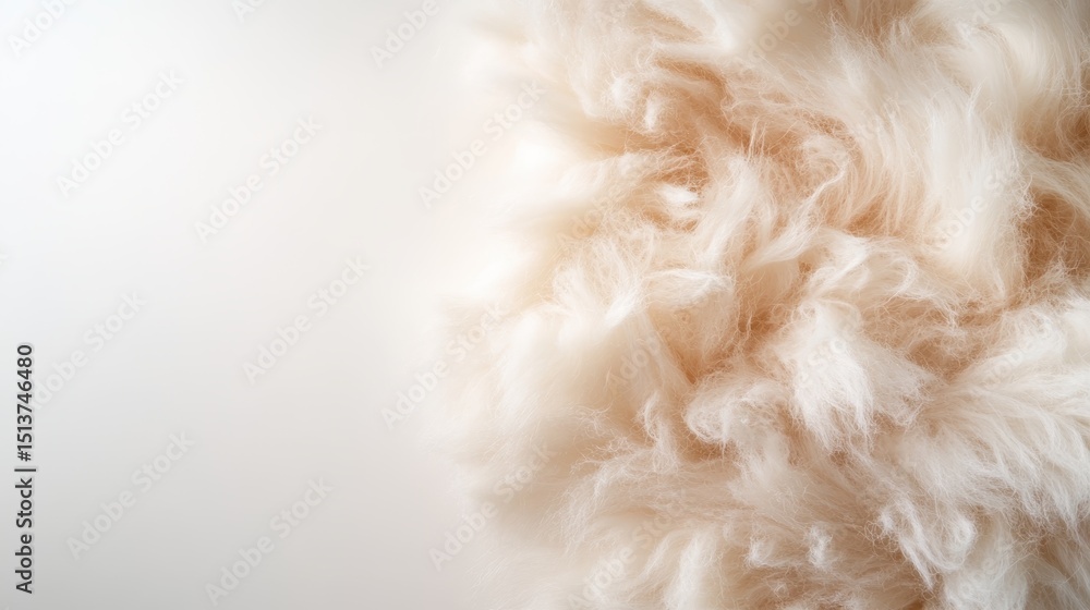 A close-up of soft, fluffy beige textures that exude warmth and comfort, creating an inviting and cozy backdrop for various artistic or thematic purposes.