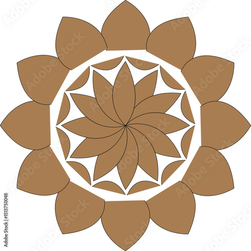 vector illustration of an abstract flower