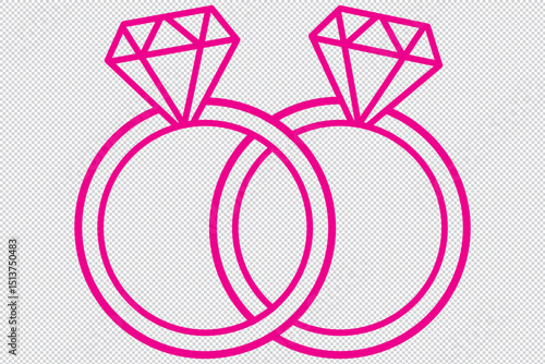 wedding ring line icon, engagement ring icon vector EPS 10