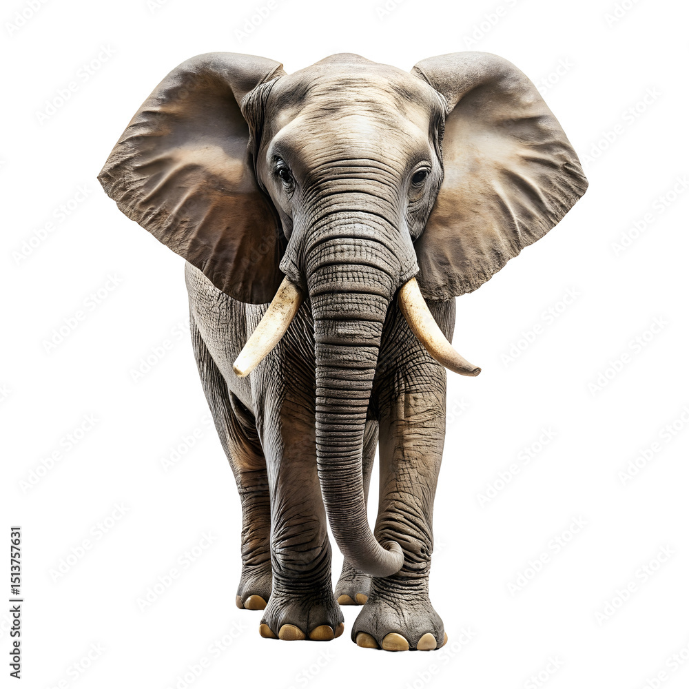 Fototapeta premium Elephant isolated on a transparent background