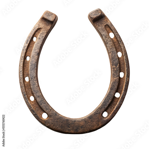 Horseshoe isolated on a transparent background