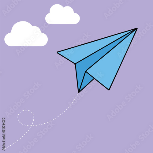 Playful Blue Paper Airplane Vector, this charming design is perfect for educational resources, children’s books, digital art, and classroom decor. Ideal for both print and digital use.