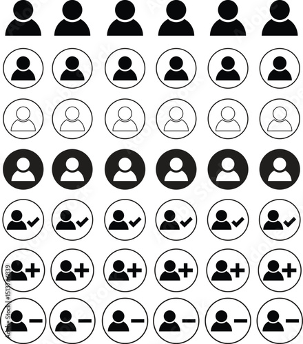 Human Silhouette, Social Media Notification Icons
