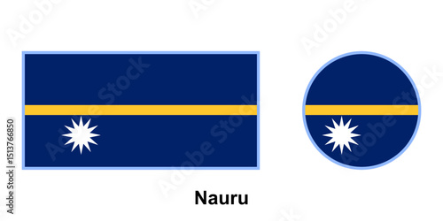 Free Download Nauru country flag vector on transparent background - GFXLoad