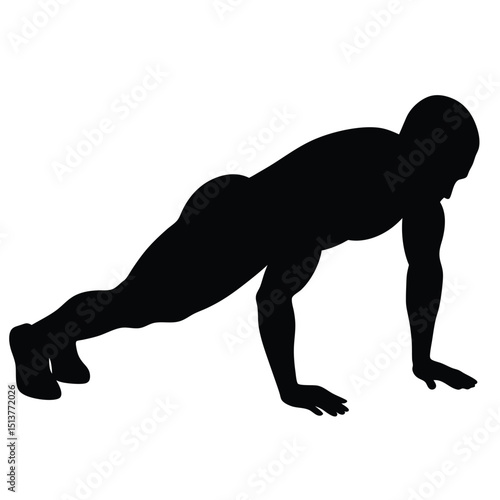 Silhouette of Strength Bodyweight Workout and Fitness Exercise 