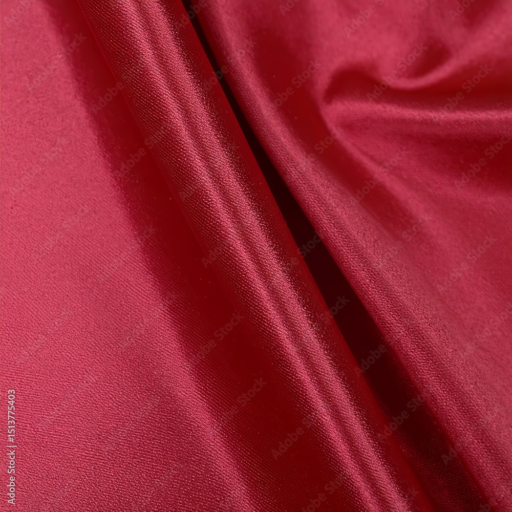 Obraz premium Dark red glossy silk cloth texture close view background