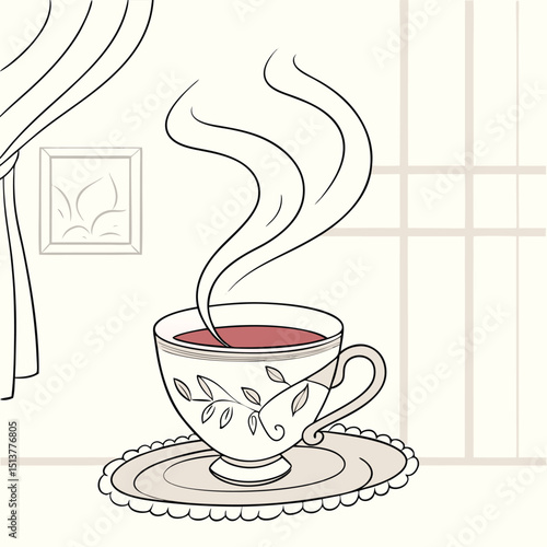 Cozy Morning Tea A Relaxing Cup of Warmth and Comfort