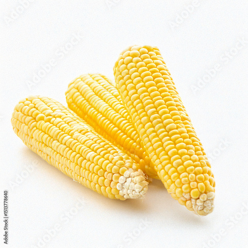 corn on the cob on a white background