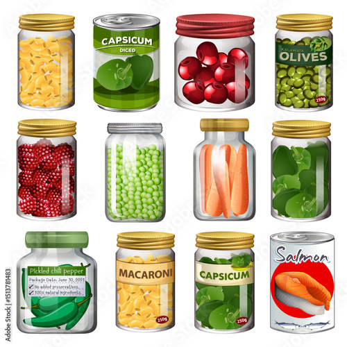 set of jars with jam