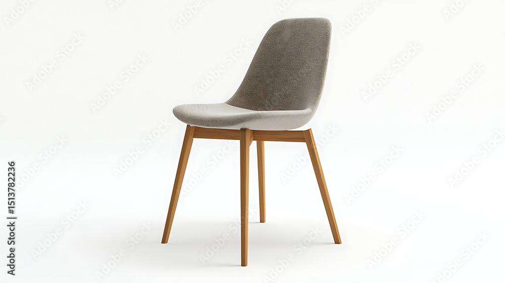 A chair with a patterned seat and back A chair with a patterned seat and back