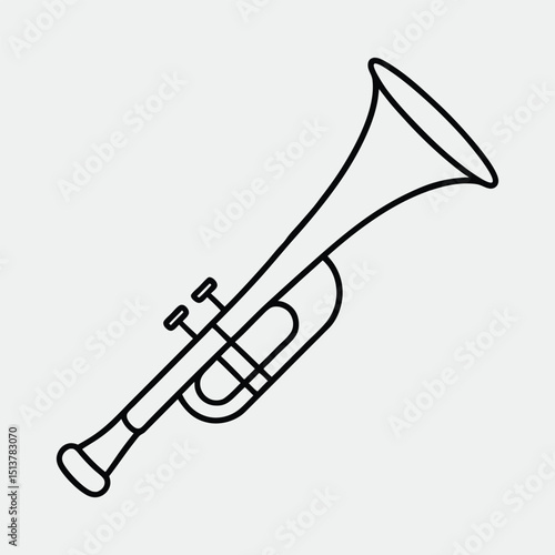 line art of a musical instrument on the white background