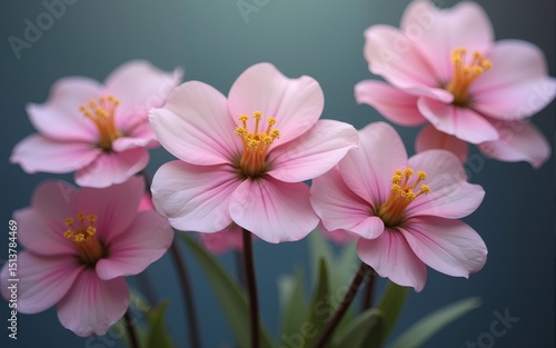 Wallpaper Mural Pastel Flowers in Smoky Atmosphere. High quality Torontodigital.ca