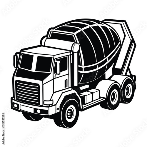 Heavy Cement Truck Svg
