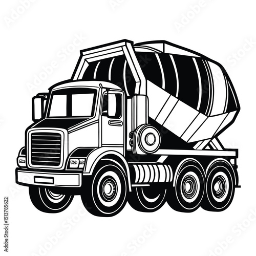 Heavy Cement Truck Svg