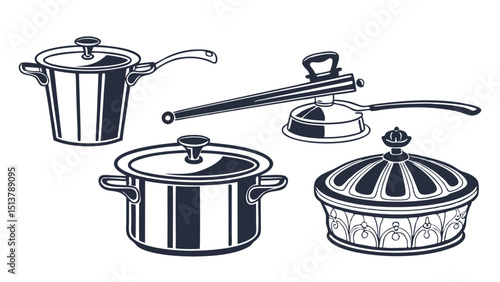  Vintage Kitchen Cookware Collection: Pots, Pans, and Stewpot