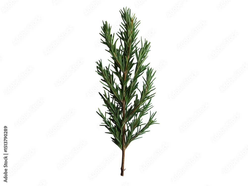 A single green tree branch with no leaves A single green tree branch with no leaves