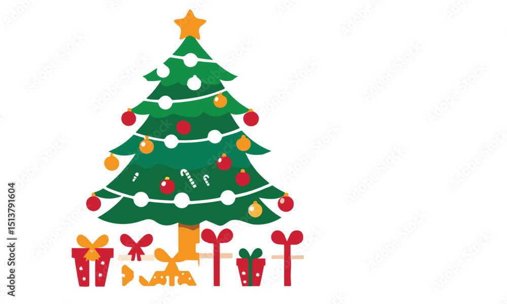 Obraz premium Christmas elements set