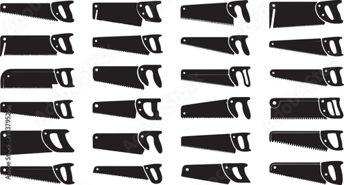 High resolution hand saw or hack saw icon design for digital projects and applications