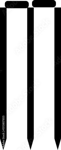 Cricket wicket icon . trendy flat and line styles. Cricket game vector isolated on transparent background. cricket tournament wicket out elements template. vintage for clubs and team. Sports sign web