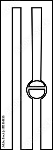 Cricket wicket icon . trendy flat and line styles. Cricket game vector isolated on transparent background. cricket tournament wicket out elements template. vintage for clubs and team. Sports sign web