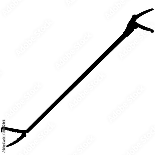 snake gripper, professional snake tongs, snake and reptile catcher for wildlife control for neurotoxic snake, snake grabber realistic silhouette