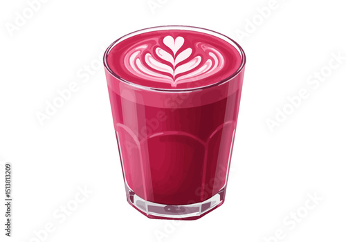 Red smoothie in clear glass