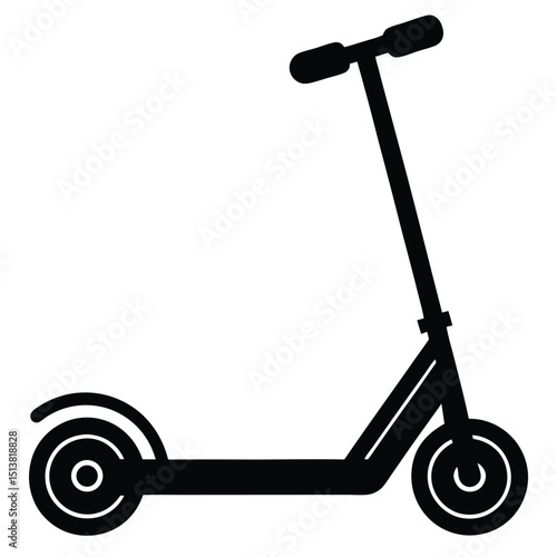 Kick Scooter Icon Vector on White Background