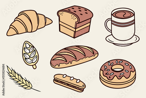 set of bread