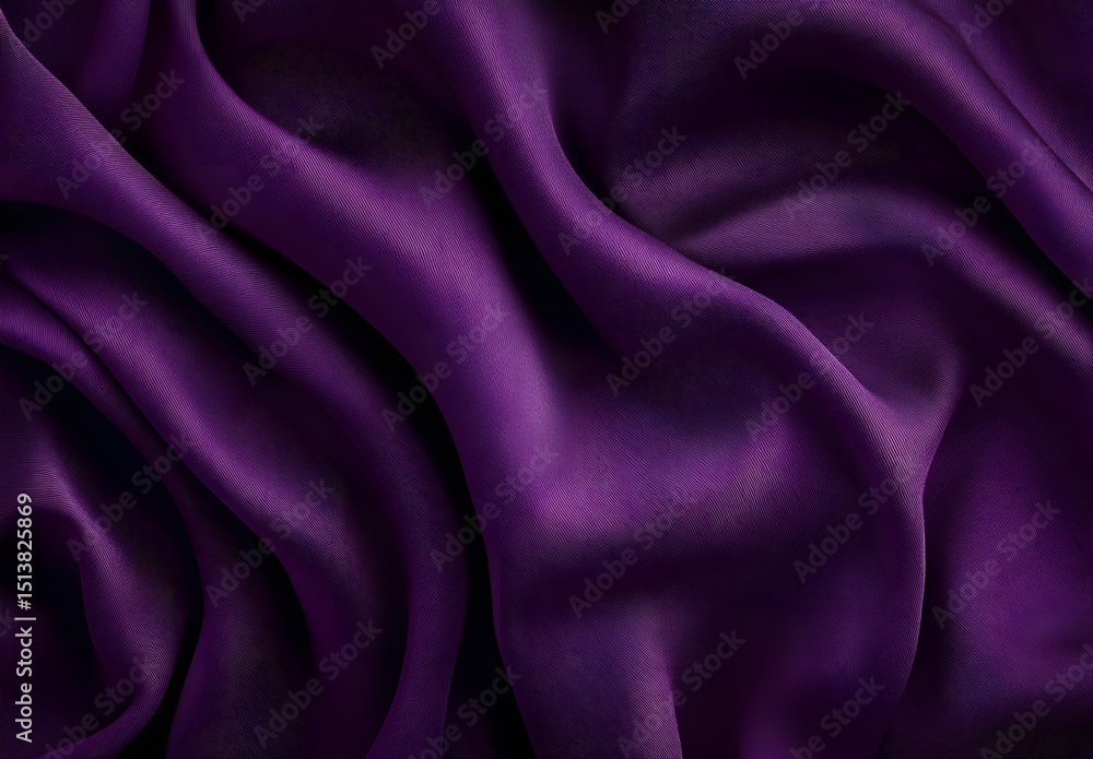 Fototapeta premium Luxurious Dark Purple Silk Fabric Texture Background
