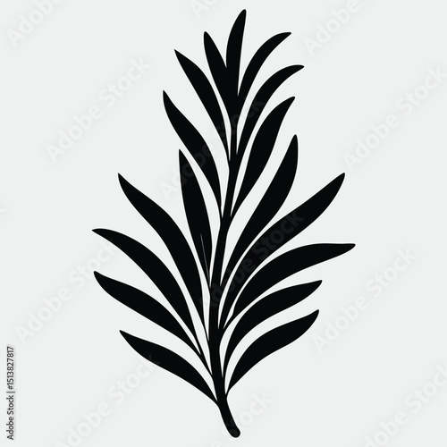 black and white leaves