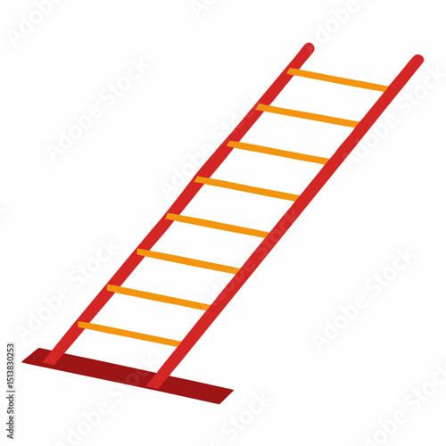 ladder, success, business, 3d, steps, staircase, climb, up, step, wood, stepladder, climbing, stairs, illustration, construction, achievement, red, stair, growth, icon, concept, wooden, high, opportun