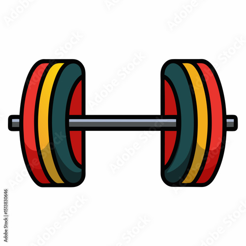 dumbbell isolated on white