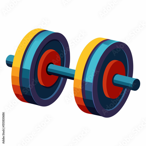 dumbbell isolated on white background