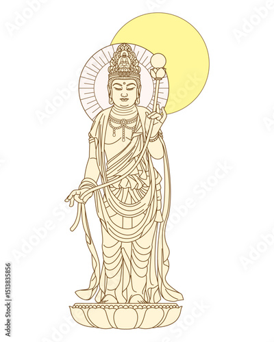 仏像 日光菩薩 Sunlight Bodhisattva