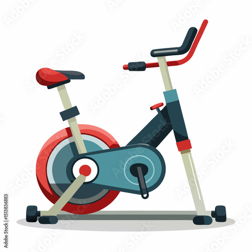 red bicycle isolated on white background