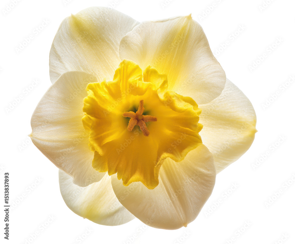 Close-up of a Delicate Yellow and White Daffodil Flower Close-up of a Delicate Yellow and White Daffodil Flower