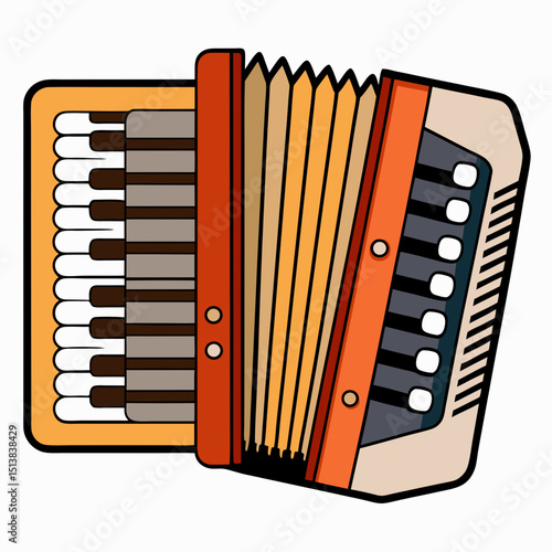accordion isolated on white