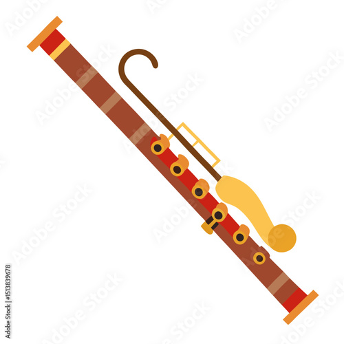 flute on white background