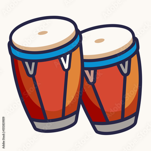drum, music, percussion, instrument, bongo, isolated, djembe, musical, wood, traditional, sound, drums, white, beat, culture, rhythm, leather, art, ethnic, wooden, object, bongos, conga, container, pl